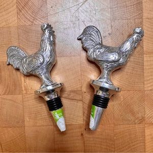 2 Mariposa Rooster Wine Stoppers